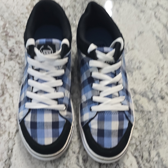Vintage Vans Blue and Black Athletic Shoes 9.5